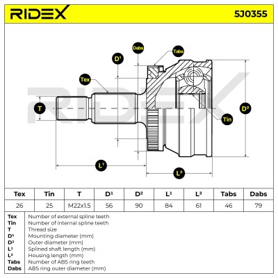 Przegub RIDEX 5J0355 5J0355 - foto 7