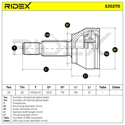 Przegub RIDEX 5J0270 5J0270 - foto 5