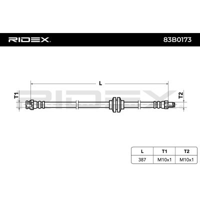 Przewód hamulcowy elast RIDEX 83B0173 83B0173 - foto 4