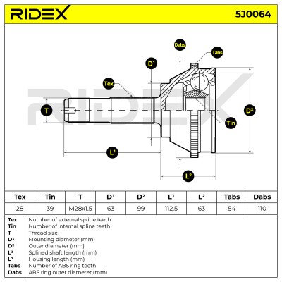 Przegub RIDEX 5J0064 5J0064 - foto 6
