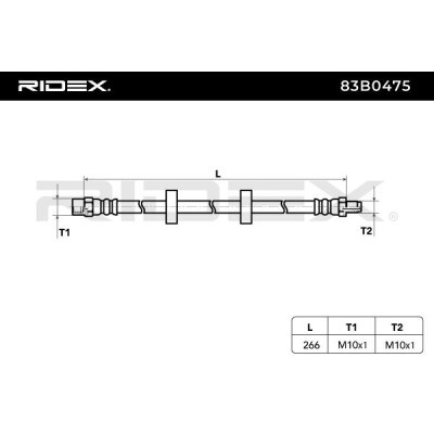 Przewód hamulcowy elast RIDEX 83B0475 83B0475 - foto 4