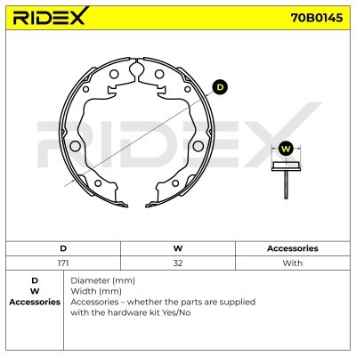Klocki hamulcowe RIDEX 70B0145 70B0145 - foto 5