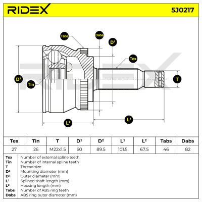 Przegub RIDEX 5J0217 5J0217 - foto 8