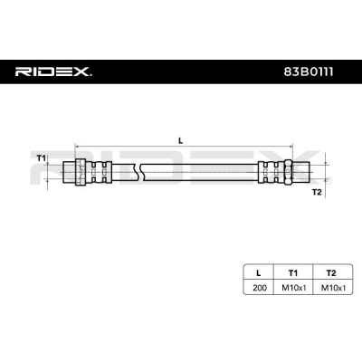 Przewód hamulcowy elast RIDEX 83B0111 83B0111 - foto 4