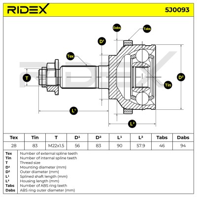 Przegub RIDEX 5J0093 5J0093 - foto 4