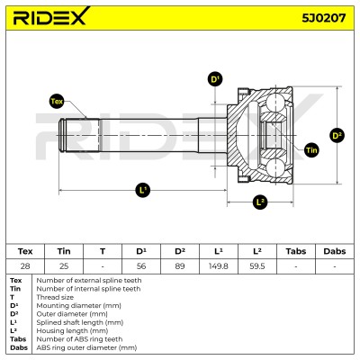 Przegub RIDEX 5J0207 5J0207 - foto 5