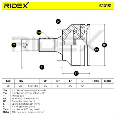 Przegub RIDEX 5J0151 5J0151 - foto 7