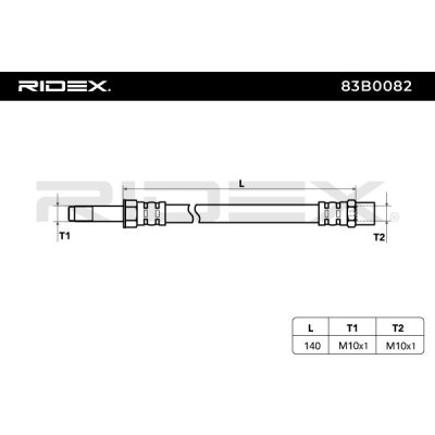 Przewód hamulcowy elast RIDEX 83B0082 83B0082 - foto 3