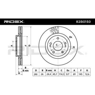 Tarcza hamulcowa RIDEX 82B0150 82B0150 - foto 6
