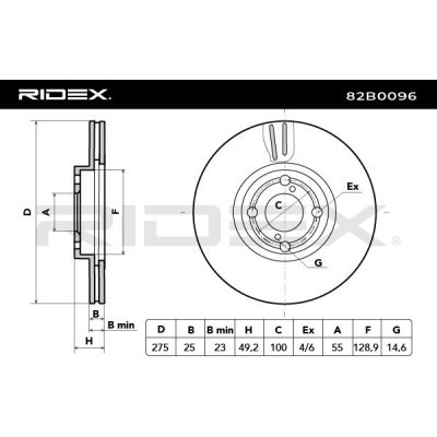 Tarcza hamulcowa RIDEX 82B0096 82B0096 - foto 4
