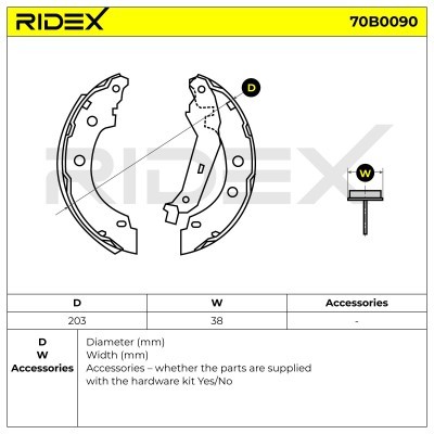 Klocki hamulcowe RIDEX 70B0090 70B0090 - foto 6