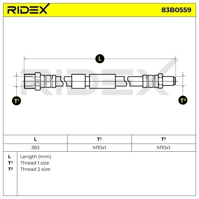Przewód hamulcowy elast RIDEX 83B0559 83B0559 - foto 6