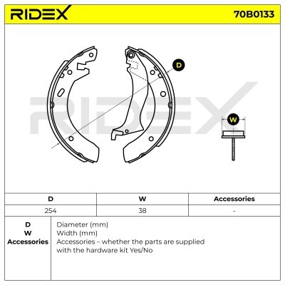 Klocki hamulcowe RIDEX 70B0133 70B0133 - foto 5