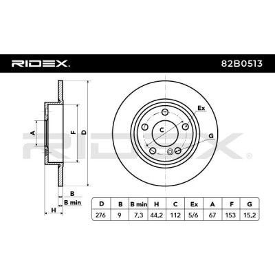Tarcza hamulcowa RIDEX 82B0513 82B0513 - foto 4