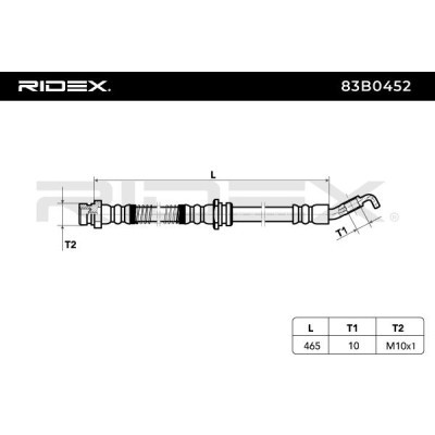 Przewód hamulcowy elast RIDEX 83B0452 83B0452 - foto 4