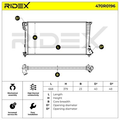 Chłodnica RIDEX 470R0196 470R0196 - foto 6