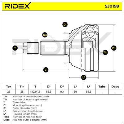 Przegub RIDEX 5J0199 5J0199 - foto 6