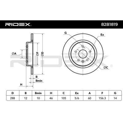 Tarcza hamulcowa RIDEX 82B1819 82B1819 - foto 11