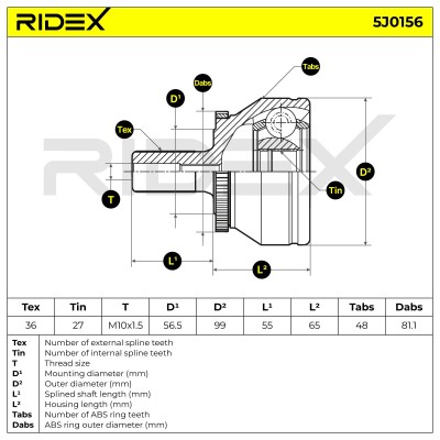 Przegub RIDEX 5J0156 5J0156 - foto 7