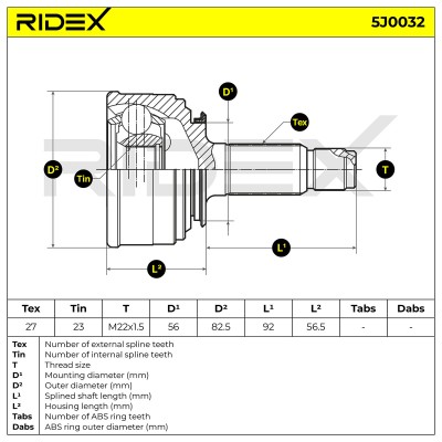 Przegub RIDEX 5J0036 5J0036 - foto 7