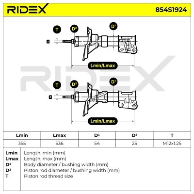 Amortyzator RIDEX 854S1924 854S1924 - foto 8