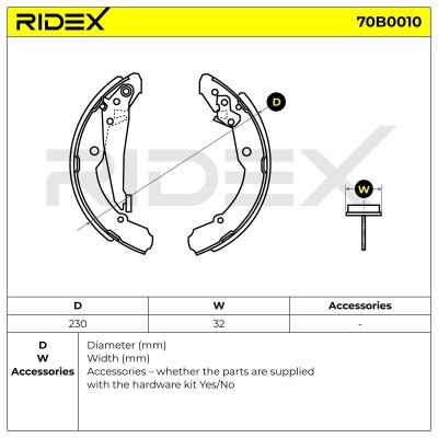 Klocki hamulcowe RIDEX 70B0010 70B0010 - foto 4