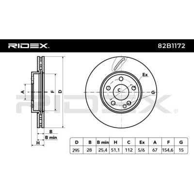 Tarcza hamulcowa RIDEX 82B1172 82B1172 - foto 6