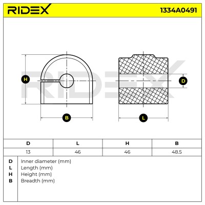 Tuleja Stabilizatora RIDEX 1334A0491 1334A0491 - foto 5
