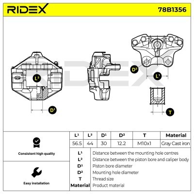 Zacisk Hamulcowy RIDEX 78B1356 78B1356 - foto 6