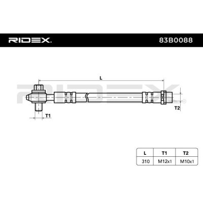 Przewód hamulcowy elast RIDEX 83B0088 83B0088 - foto 4