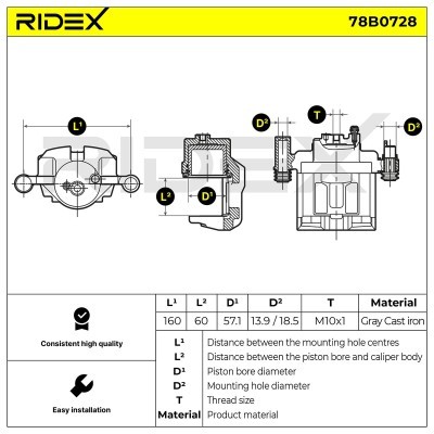 Zacisk Hamulcowy RIDEX 78B0728 78B0728 - foto 6