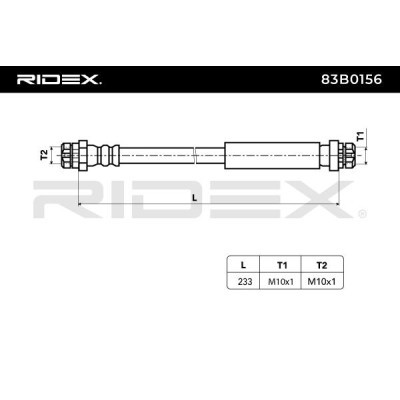 Przewód hamulcowy elast RIDEX 83B0156 83B0156 - foto 4