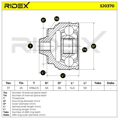 Przegub RIDEX 5J0370 5J0370 - foto 6