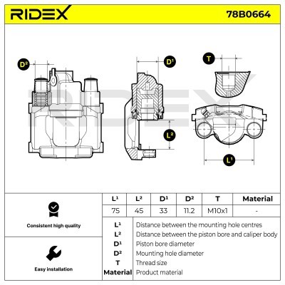 Zacisk Hamulcowy RIDEX 78B0664 78B0664 - foto 6