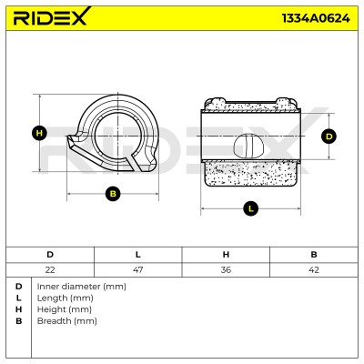 Tuleja Stabilizatora RIDEX 1334A0624 1334A0624 - foto 5