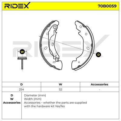 Klocki hamulcowe RIDEX 70B0059 70B0059 - foto 5