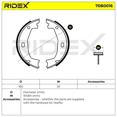 Klocki hamulcowe RIDEX 70B0016 70B0016 - foto 6