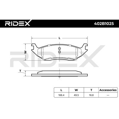 Klocki hamulcowe RIDEX 402B1025 402B1025 - foto 6