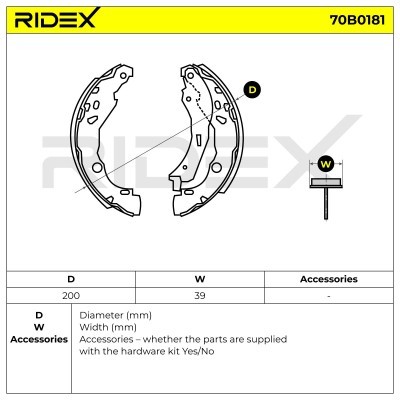 Klocki hamulcowe RIDEX 70B0181 70B0181 - foto 5