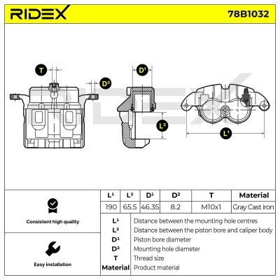 Zacisk Hamulcowy RIDEX 78B1032 78B1032 - foto 6