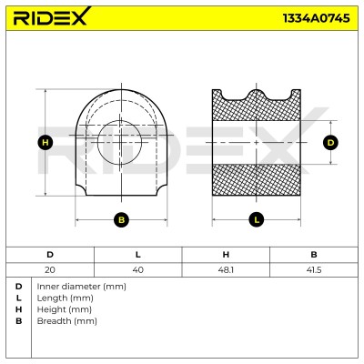 Tuleja Stabilizatora RIDEX 1334A0745 1334A0745 - foto 5