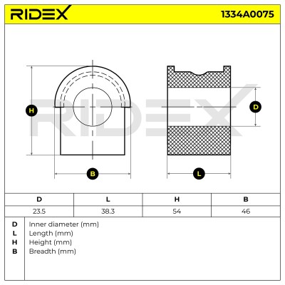 Tuleja Stabilizatora RIDEX 1334A0075 1334A0075 - foto 5