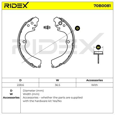 Klocki hamulcowe RIDEX 70B0081 70B0081 - foto 5