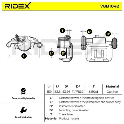 Zacisk Hamulcowy RIDEX 78B1042 78B1042 - foto 6