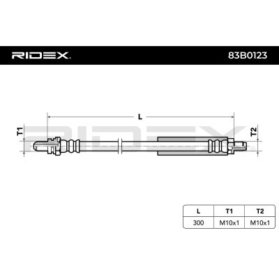 Przewód hamulcowy elast RIDEX 83B0123 83B0123 - foto 4