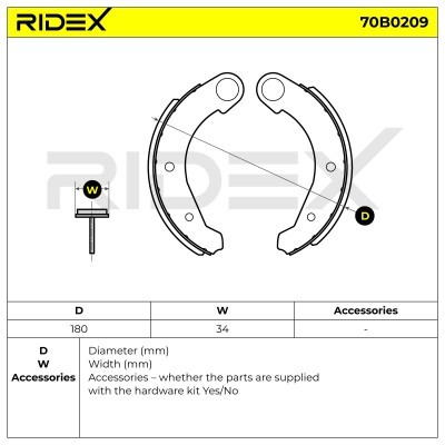 Klocki hamulcowe RIDEX 70B0209 70B0209 - foto 5