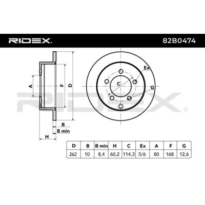 Tarcza hamulcowa RIDEX 82B0474 82B0474 - foto 3