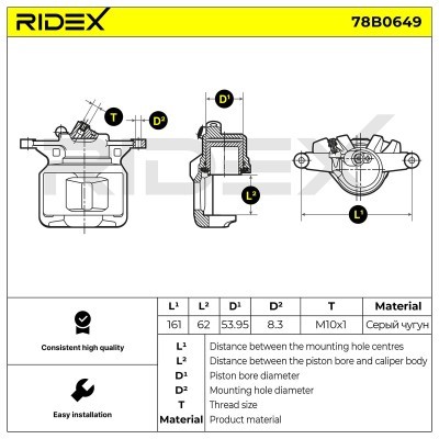 Zacisk Hamulcowy RIDEX 78B0649 78B0649 - foto 6