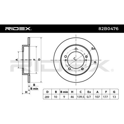 Tarcza hamulcowa RIDEX 82B0476 82B0476 - foto 3