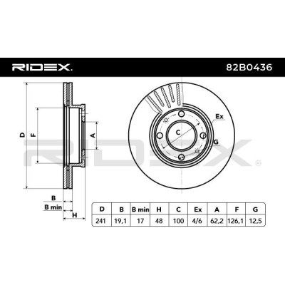 Tarcza hamulcowa RIDEX 82B0436 82B0436 - foto 6